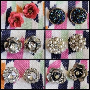 6 Pairs of Stud Earrings